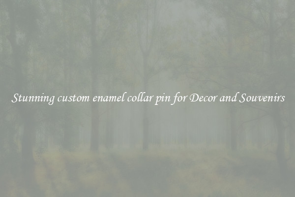 Stunning custom enamel collar pin for Decor and Souvenirs