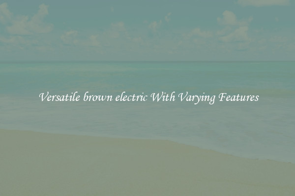Versatile brown electric With Varying Features