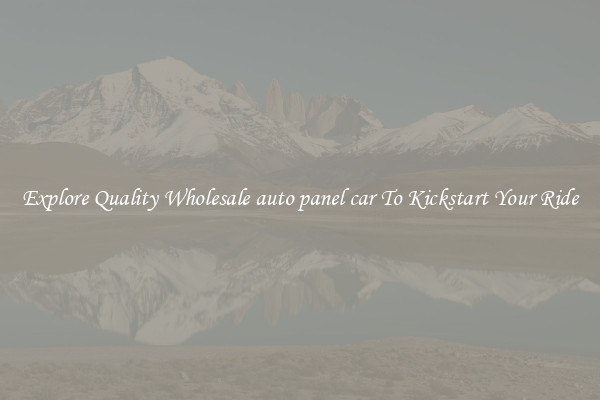 Explore Quality Wholesale auto panel car To Kickstart Your Ride