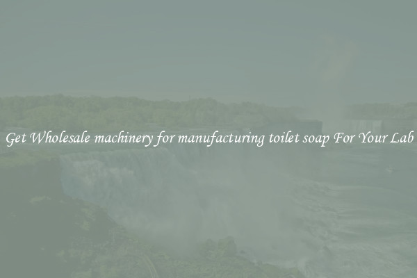 Get Wholesale machinery for manufacturing toilet soap For Your Lab