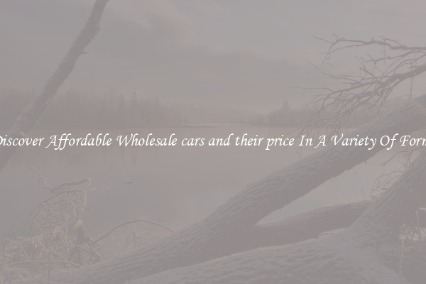 Discover Affordable Wholesale cars and their price In A Variety Of Forms