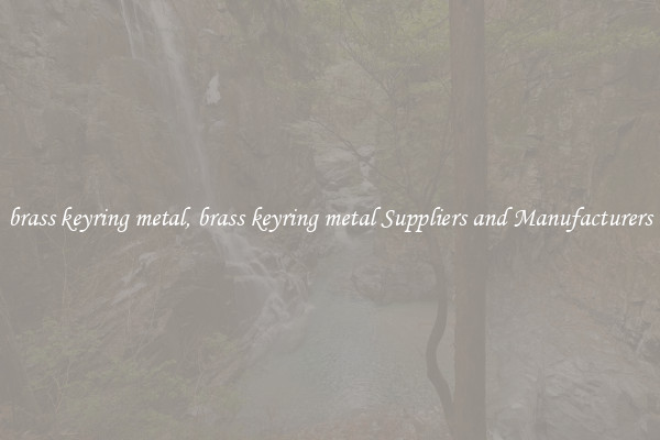 brass keyring metal, brass keyring metal Suppliers and Manufacturers