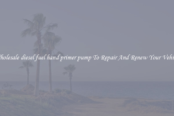 Wholesale diesel fuel hand primer pump To Repair And Renew Your Vehicle