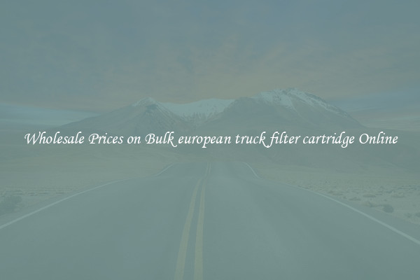 Wholesale Prices on Bulk european truck filter cartridge Online