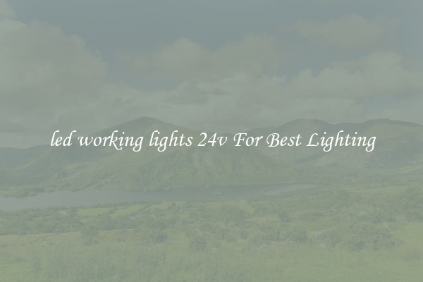 led working lights 24v For Best Lighting