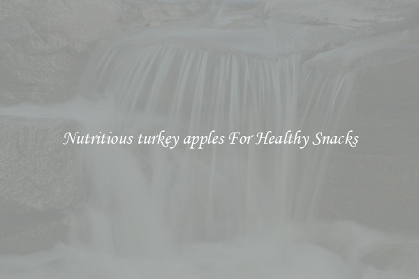 Nutritious turkey apples For Healthy Snacks