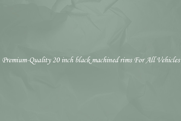 Premium-Quality 20 inch black machined rims For All Vehicles
