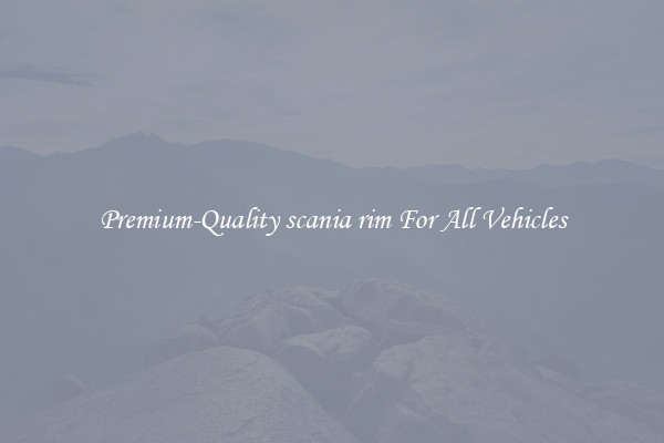 Premium-Quality scania rim For All Vehicles