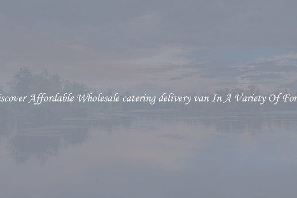 Discover Affordable Wholesale catering delivery van In A Variety Of Forms