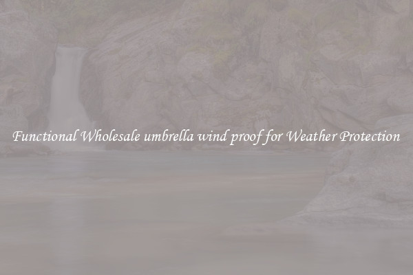 Functional Wholesale umbrella wind proof for Weather Protection 