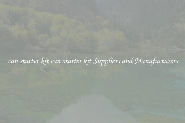 can starter kit can starter kit Suppliers and Manufacturers